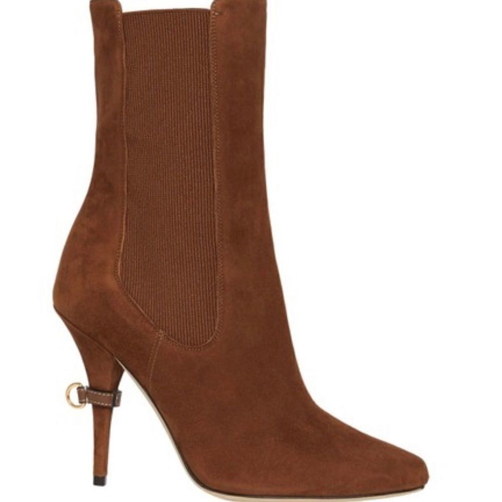 Burberry Kenley D-ring Suede & Textile Boots size 39